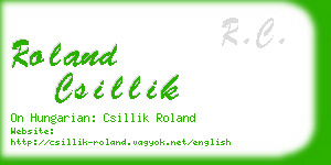 roland csillik business card